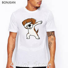 Camisetas divertidas de Dabbing Beagle para hombre, ropa de moda de verano para hombre, camiseta de gran tamaño, camisetas para hombre, ropa de calle 2024 - compra barato