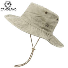 Camoland chapéu de sol para outono de verão, chapéu de sol para mulheres e homens, chapéu de algodão lavado, chapéu de pesca ao ar livre boonie, bonés de praia feminino 2024 - compre barato