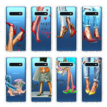 Medias sexys para chicas, para Samsung Galaxy A41 Note 8 9 10 A7 A8 S8 S9 S10 S20 Plus, funda transparente de TPU suave y delgada 2024 - compra barato