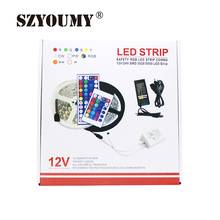 Szyoumy 5m tira conduzida 5050 rgbw smd impermeável tira de led 60 leds/m rgbww + 40key ir controle remoto + 12 v 5a adaptador de energia 2024 - compre barato