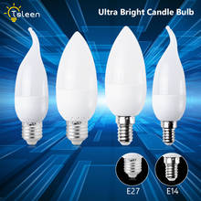 Bombillas de vela LED E27 E14, 3W, 1/10 V, iluminación blanca fría y cálida, lámpara LED de alta potencia, 220 Uds. 2024 - compra barato