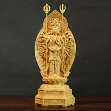 1000 Hands Guanyin Scripture Buddha Statue Wood Carving Home Feng Shui Solid desk Ornament home decor 2024 - buy cheap