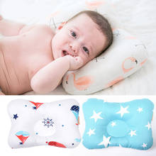 Anti Roll Baby Pillow Comfortable Cartoon Infant Support Pillow Prevent Flat Head Neck Infant Cotton Cushion Baby Pillows 2024 - buy cheap