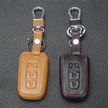 jingyuqin 10pcs 3 Buttons Leather Car Key Case For KIA K2 K5 Sportage Sorento Hyundai Elantra Genesis Sonata Equus IX35 2024 - buy cheap