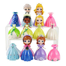 Q Posket Magic Clip Dress Princess Snow White Belle Dress Changeable Action Figure PVC Model Toys Dolls Gift for Kids 2024 - buy cheap