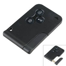 433 МГц 3 кнопки дистанционного смарт-ключа автомобиля с ID46 PCF7947 чип и аварийная вставка лезвие карты для Renault Megane Scenic 2003-2008 2024 - купить недорого
