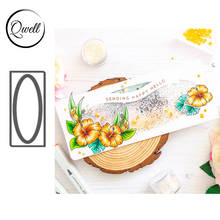 Qwell-conjunto de cartões de papel para scrapbooking, modelo 2020, artesanato, recortes de metal, faça você mesmo 2024 - compre barato