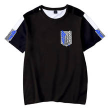 Camiseta de ataque a los Titanes para hombre y mujer, camisa de moda de verano con estampado 3D de ataque a los Titanes, Top de manga corta de gran tamaño 2024 - compra barato