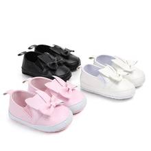 Zapatos de princesa con lazo para bebé, zapatillas de suela blanda para niña, novedad de 2020 2024 - compra barato