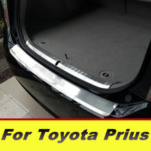 Tira decorativa para el alféizar del portón trasero de Toyota Prius, Tira protectora para el maletero, decoración antiarañazos de acero inoxidable 304 2024 - compra barato