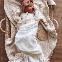 Faixa de musselina de algodão para bebê, cobertor com camada dupla, toalha de banho, gaze para recém-nascido, envoltório para saco de dormir, carrinho de bebê 2024 - compre barato
