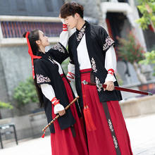 Hanfu tradicional homem bordado chinês temperado antigo de homem, mulher, traje de dança popular nacionais, roupa elegante de festa, cosplay 2024 - compre barato