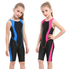New Girls Swimwear Professional Swimming Suit For Girl Competition Swimsuit Beach Sport Bodysuit Kids Knee Bathing Suit 2024 - buy cheap
