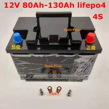 lithium 12V 12.8v 120AH 100Ah 80Ah 130Ah lifepo4 battery deep cycle for 1200W boat inverter subwoofer golf cart +10A Charger 2024 - buy cheap