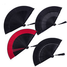 Chinese Style Black Fan Folding Fan Female Classical Dance Fan Craft Fan Folding Fan 2024 - buy cheap