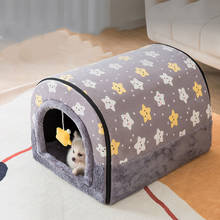 Casa de perro cálida para otoño e invierno, nido para mascotas y gatos, se puede quitar y lavar, casa Universal para las cuatro estaciones, yurta 2024 - compra barato