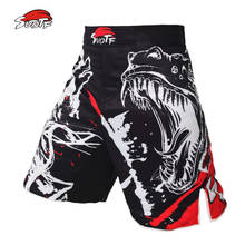SUOTF black ink style domineering screaming MMA fitness breathable shorts fight boxing Tiger Muay Thai kickboxing shorts boxeo 2024 - buy cheap