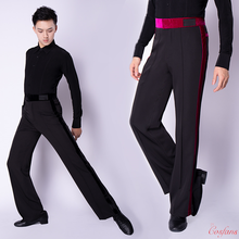 Black Latin Modern Ballroom Performance Trousers Men Latin Dance Pants National Standard Dance Costumnes Latin Pants plus size 2024 - buy cheap