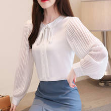 Women Blouses Korean Fashion Chiffon Blouse Shirt Plus Size Elegant Women Bow White Shirt Blusas Mujer De Moda 2019 Women Tops 2024 - buy cheap