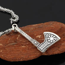 Viking Odin Raven  Jewelry Double side axe charm men necklace Amulet Talisman Slavic Gothic AX Pendant 2024 - buy cheap