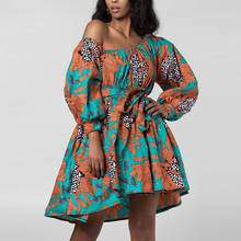 Women African Dress Dashiki Print Shoulder Off Dress African Clothes Women Party African Dresses for Women Robe Africaine Femme 2024 - buy cheap