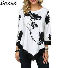 2020 New Plus Size Print Blouse Women  O-neck 3/4 Sleeve  Shirt Fashion Clothes Women Summer Tops And Bloues 2024 - buy cheap