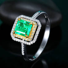 Роскошное кольцо с зелеными драгоценными камнями, кольцо с разноцветным кристаллом из циркония для коктейвечерние, Женское кольцо, модное обручальное кольцо, изысканные ювелирные изделия в подарок 2024 - купить недорого