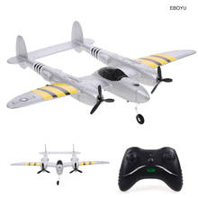 EBOYU FX-816 P38 RC Airplane 2.4GHz 2CH RC Plane Aircraft Outdoor Flight Toys for Kids Boys 2024 - buy cheap