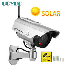 Dummy fake cctv camera solar powered  w/ infared IR led light outdoor video surveillance simulated home security camera 2024 - buy cheap