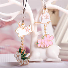 Cute Korean Rabbit Mini Smart Phone Strap Lanyards for IPhone/Samsung/Xiaomi/Huawei Key Mobile Phone Strap Hang Rope Phone Charm 2024 - buy cheap