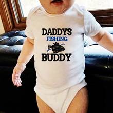 Daddy's Fishing Buddy Printed Newborn Baby Boy Clothes Girls Outfits Kids Clothing Newborns Romper One Piece Jumpsuit Rompers 2024 - buy cheap