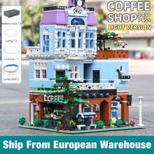 Moukd rei 16004 streetview edifício brinquedos o café modelo de canto blocos de construção montagem tijolos crianças presentes natal 2024 - compre barato