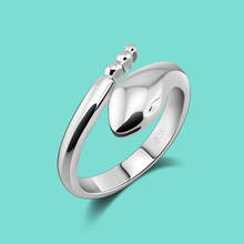 Anillo de Plata de Ley 925 con diseño abierto para hombre y mujer, joyería creativa de serpiente, accesorios de fiesta 2024 - compra barato