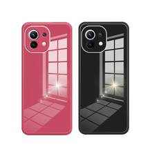 Funda de lujo para Xiaomi Mi 11, carcasa trasera protectora de vidrio líquido duro para xiaomi mi 11, mi11, Xiaomi 11 2024 - compra barato