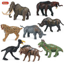 Oenux Mini Ancient Prehistory Wild Animals Sabre-toothed Tiger Mammoth Elephant Action Figure Figurines PVC Model Education Toys 2024 - buy cheap