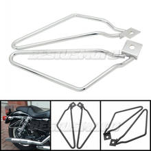 Motorcycle Saddlebag Support Guard Bars Side Mounts Brackets For Harley Sportster Iron XL 883 1200 Dyna Fat Street Bob FXDF FXDB 2024 - buy cheap