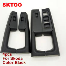 SKTOO A Set (Black)For Skoda Superb Inner door handle door armrest, switch box inside the door of the glove package 2024 - buy cheap