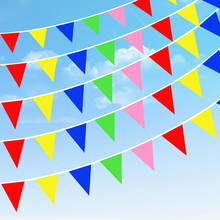 Bandeiras decorativas de casamento, 80 m, 200 cores branca, amarela, vermelha, azul, natal, decoração 2024 - compre barato