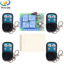 433Mhz Universal Wireless Remote Control Switch AC 85~220V 10A 4 Relay Receiver Module RF Transmitter Light Lamp HomeApplication 2024 - buy cheap