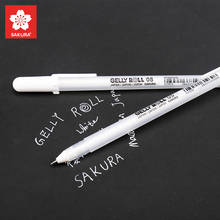 Гелевая ручка Sakura Gelly, белый цвет, 0,5 мм, 0,8 мм, 1,0 мм, Япония 2024 - купить недорого