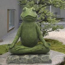 Estátua animal mão-casted resina anti-ultravioleta yoga buda sapo estátua forte e durável leve para jardim 2024 - compre barato