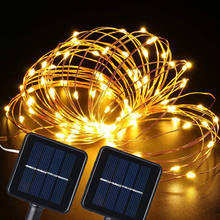 100/200 leds Solar LED String Light Outdoor Waterproof LED Copper Wire String Fairy Holiday Christmas Party Garland Garden Decor 2024 - buy cheap