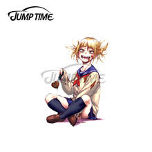 Jump Time-pegatinas de vinilo para coche, calcomanías impermeables a prueba de arañazos, para Bokuno Hero Academia Toga Himiko, 13x8cm, JDM 2024 - compra barato