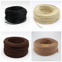 50m/100m 300V VDE 2 Core 0.75mm Textile Cable Twisted Wire Retro Light Cord 2024 - buy cheap