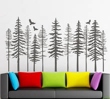 Лес и птица стикеры на обои-дерево лесная ветка наклейка Настенный декор детские спальни Съемные Виниловые обои ds020 2024 - купить недорого