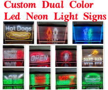 Custom Personalized Design Dual Color Led Neon Light Signs With On/Off Switch 2024 - buy cheap