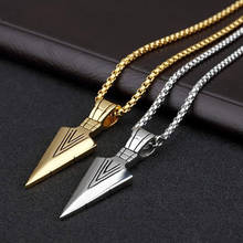 Hot Fashion Stainless Steel Spearhead Arrowhead Pendant Necklaces Chocker Jewelry For Women Men Christmas Holiday Gift 2024 - buy cheap