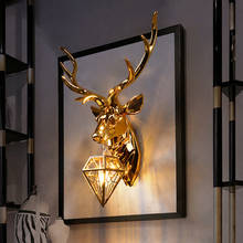 Настенный светильник в скандинавском стиле с рогами, роскошный декоративный светильник в виде деревни, серебряный, золотой, с рогами, настенный светильник для спальни, ресторана, гостиной 2024 - купить недорого