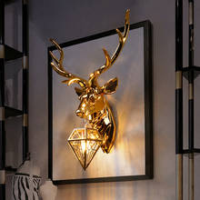Luminária de parede antler estilo nórdico, iluminação de luxo, aldeia, prata, ouro, luz de parede, para quarto, restaurante, sala de estar