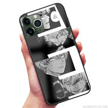 Kaneki tóquio ghoul anime vidro de silicone macio para o iphone se 6s 7 8 plus x xr xs 11 12 13 mini pro max caso do telefone capa escudo 2024 - compre barato